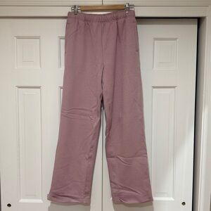 SKIMS Cotton Fleece Straight Leg Pants in Dusk